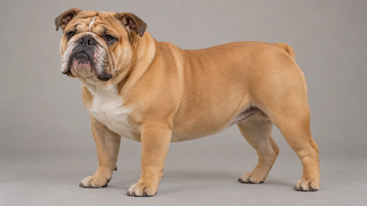 İngiliz Bulldog köpek — fawn renk